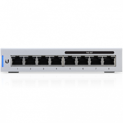 Коммутатор UniFi Switch 8 port, 60 W фронт